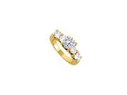 Fine Jewelry Vault UBNR83561AGVYCZ CZ Engagement Ring in Yellow Gold Vermeil