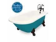 American Bath Factory T051B OB R BP Champagne Trinity 60 in. Bisque Acrastone Air Bath Tub Large