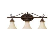 Feiss VS12503 WAL Drawing Room 3 Light Vanity Fixture Walnut