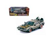 Sun Star 2712 Delorean Time Machine From Back to The Future III Movie 1 18 Diecast Model Car