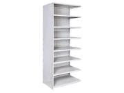 Hallowell A4723 12PL AM MedSafe Antimicrobial Hi Tech Shelving 48 in. W x 12 in. D x 87 in. H 711 Platinum 8 Adjustable Shelves
