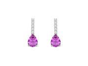 FineJewelryVault UBER711D86AMW 101 Diamond and Amethyst Earrings 14K White Gold 1.25 CT TGW