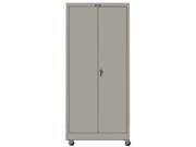 Hallowell 415S24MA HG 400 Series Mobile Solid Storage Cabinet 36W in. x 24D in. x 72H in. 725 Hallowell Gray Single Tier Double Solid Door 1 Wide Assemble