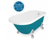 American Bath Factory T041A CH L P DM 7 Champagne Jester 54 in. Splash Of Color Acrastone Tub Drain Chrome Metal Finish Large