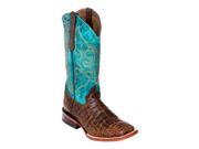 Ferrini 9249310080B Ladies Print Belly Boot Brown S Toe Size 8B