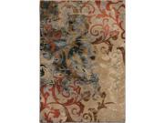 Orian Rugs 3201 Radiance Scroll Distress Scroll Multicolor Area Rug 7.83 x 10.83 ft.