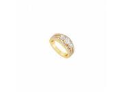 Fine Jewelry Vault UBJ8852Y14CZ CZ Engagement Ring 14K Yellow Gold 2.25 CT CZ 50 Stones
