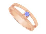 Fine Jewelry Vault UBNR81355P14TZ Lovely Gift Tanzanite Mother Ring in 14K Rose Gold