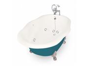 American Bath Factory T201F SN L BP Whirlpool Caspian 72 in. Bisque Acrastone Bath Tub Large