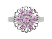 Lucia Costin 350 021195 006 2015 Swarovski Crystal Ring With Lovely Tracery Lilac