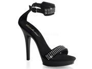 Fabulicious LIP172_BNB_M 9 0.75 in. Platform Ankle Strap Sandal Black Size 9