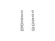 FineJewelryVault UBER1605W14D 101 Diamond Journey Earrings 14K White Gold 2.00 CT Diamonds