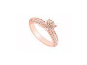 Fine Jewelry Vault UBJS1289AP14DMG Prong Set Brilliant Cut Morganite Diamonds on 14K Rose Gold Engagement Ring 76 Stones