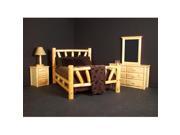 Viking Log Furniture LSC1 Starburst Bed King in Clear