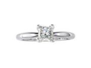 SuperJeweler SOLRGPC3 4 14W I2 z6 0.75Ct Princess Cut Diamond Engagement Ring 14K White Gold. Closeout Size 6