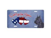 Carolines Treasures SS5034LP Woof If You Love America Black Schnauzer License Plate