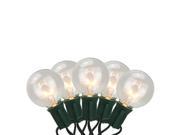 NorthLight Clear Transparent G50 Globe Patio Wedding Christmas Lights Green Wire Set Of 20