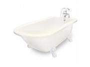 American Bath Factory T051B WH B Trinity 60 in. Bisque Acrastone Bath Tub Large