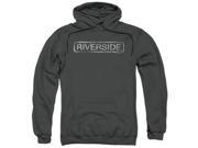 Trevco Concord Music Riverside Distressed Adult Pull Over Hoodie Charcoal 2X