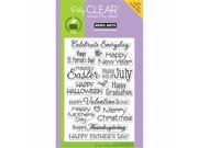 Hero Arts HA CL498 Hero Arts Clear Stamps 4 in. x 6 in. Sheet Celebrate Everyday