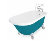 American Bath Factory T040B CH P Jester 54 in. Splash Of Color Acrastone Bath Tub Small