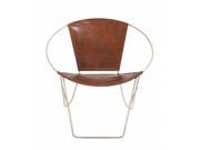 Benzara 80881 Metal Leather Chair