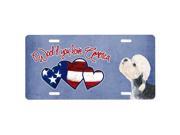 Carolines Treasures SS5014LP Woof If You Love America Dandie Dinmont Terrier License Plate