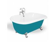 American Bath Factory T070F SN P Melinda 60 in. Splash Of Color Acrastone Bath Tub Small