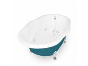 American Bath Factory T201A CH L P Whirlpool Caspian 72 in. Splash Of Color Acrastone Tub Drain No Faucet Holes Large