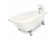 American Bath Factory T050B SN B Trinity 60 in. Bisque Acrastone Bath Tub Small