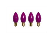 NorthLight Opaque Ceramic Purple C7 Christmas Replacement Bulbs 4 Pack