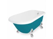 American Bath Factory T041A CH P DM 7 Jester 54 in. Splash Of Color Acrastone Tub Drain Chrome Metal Finish Large