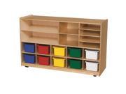 Wood Designs 62903AP Versatile Storage With 10 Assorted Pastel Trays