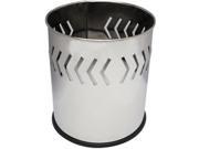 Witt Industries 66SS ABP Executive Round Wastebasket With Arrow Band Pattern 4 Gallon