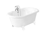 American Bath Factory T070B WH Melinda Bathtub Faucet White