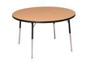Correll A42 RND 16 1.25 in. High Pressure Top Activity Tables 42 in. Round Fusion Maple