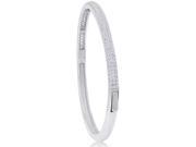 Doma Jewellery SSBAZ032 Sterling Silver Bangle With Micro Set CZ 10 g.