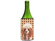 Red Miniature Poodle Fall Leaves Wine Bottle Beverage Insulator Hugger SC9675LITERK Red Miniature Poodle Fall Leaves Wine Bottle Beverage Insulator Hugger SC9675LITERK