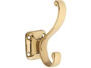 Stanley Hardware 803960 Solid Brass Coat Hat Hook