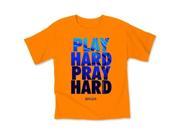 Kerusso Activewear KDZ1689MD Play Hard Kids T Shirt Safety Orange Medium