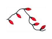 NorthLight Set Of 50 Transparent Red LED C9 Christmas Lights Green Wire