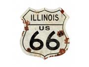 Pasttime Signs PTS451 Illinois US 66 Shield Vintage Plasma