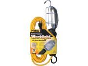 Prime Wire Cable TL010625 25 ft. 16 03 15 SJT Metal Guard Work Light Cord Yellow Outlet