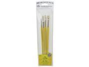 Royal Langnickel RSET 9129 Yellow 4 Piece Brush Set 9