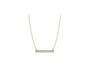 Fine Jewelry Vault UBPDBK7200AGVYCZ Quarter Carat Prong Set CZ Necklace in 18K Yellow Gold Vermeil