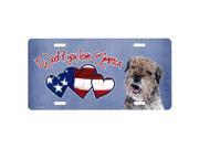 Carolines Treasures SC9923LP Woof If You Love America Border Terrier License Plate