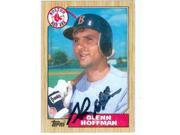 Autograph Warehouse 37396 Glenn Hoffman Autographed Baseball Card Boston Red Sox 1987 Topps No. 374
