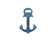 Handcrafted Model Ships K 1086A dark blue 6 in. Deluxe Cast Iron Anchor Bottle Opener Rustic Dark Blue Whitewashed