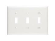 Pass Seymour SP3WU 3 Toggle Wall Plate 3 Gang White