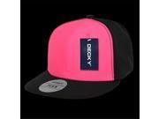Decky 874 PNK 2 Tone Neon Flat Bill Flex Caps Pink